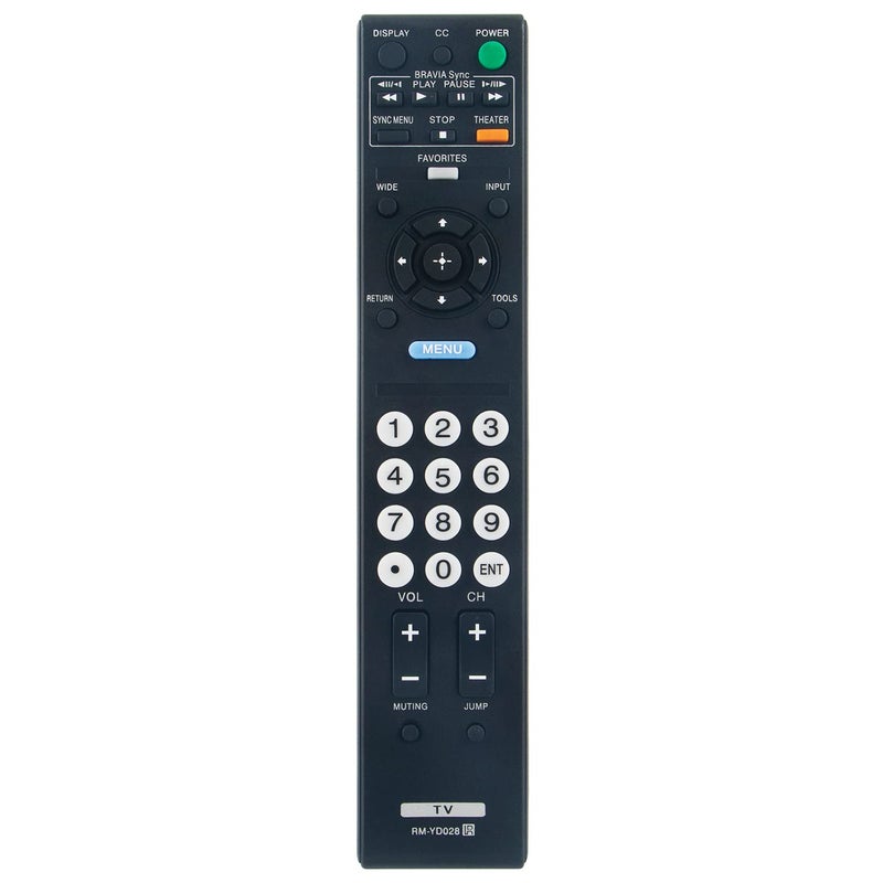 ZdalaMit RM-YD028 Replaced Remote Control Applicable for Sony Bravia TV KDL-32L504 KDL-46VL150 KDL-40S504 KDL-52XBR9 KDL-40VE5 KDL-46S5100 KDL-37FA500 KDL-40SL150 KDL-32XBR9 KDL-46S504 KDL-55V5100 - Image 1